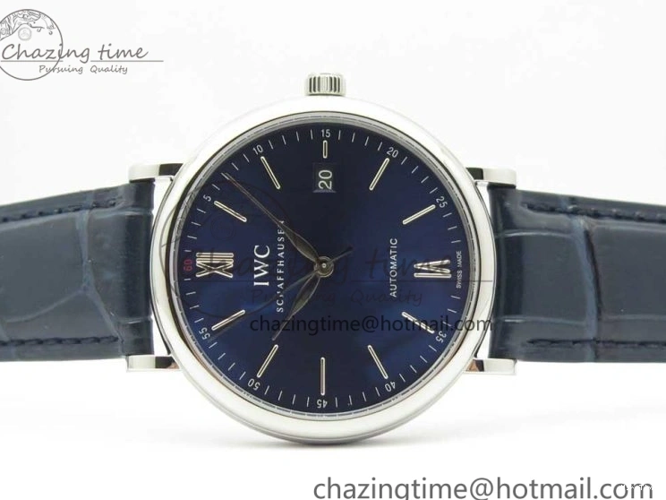 MIROTIME 0103 Portofino Automatic SS FKF 1:1 Best Edition Blue Dial on Blue Leather Strap A Cozy 7133
